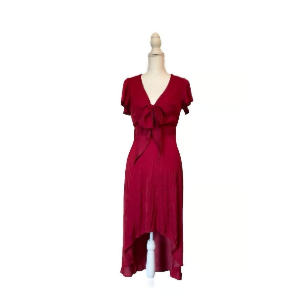 Audrey Parks Francesca’s Open Mid-Section Maxi Women’s L Red Spring Summer Dress